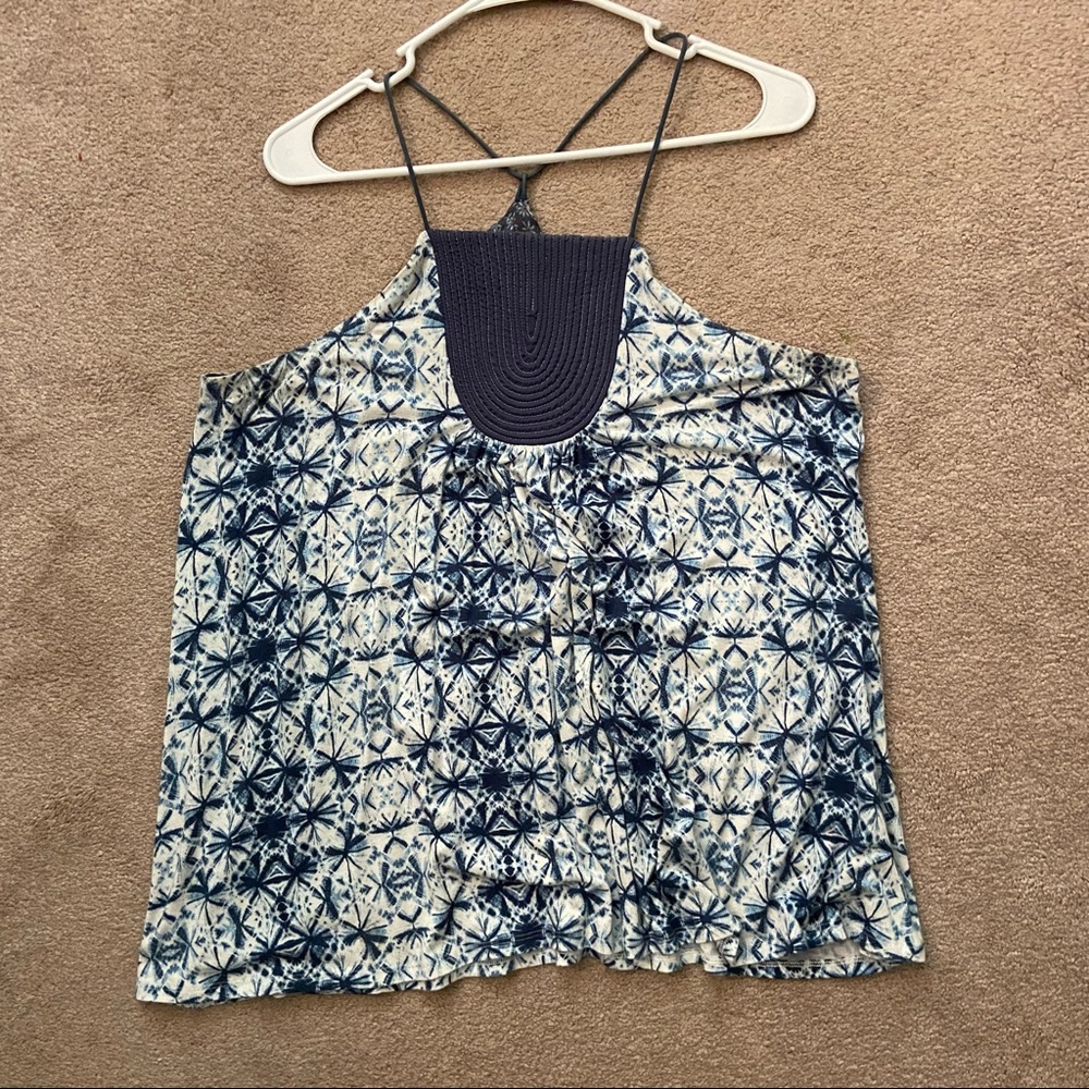 Anthropologie One September Blue Tank Top